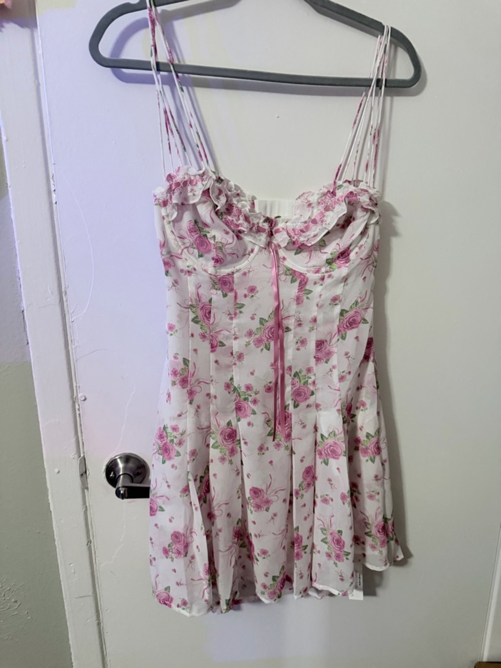NWT For Love & Lemons Kate Mini Dress size Large